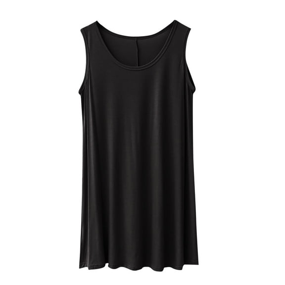 Plus Size Tank Nightgowns for Women Casual Sleeveless Sleep Dress Crew Neck Sleep Soft Comfy Pajama Dress