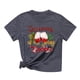 thumbnail image 2 of Gibobby Camisa navideña mujer Camisetas sin mangas con cuello redondo y estampado navideño para mujer, camisetas de manga corta para uso diario(Gris,XG), 2 of 4