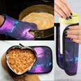 thumbnail image 5 of Yayeee Oven Mitts and Pot Holder Set of 2 Heat Resistant Kitchen Gloves Baking Hot Pad, Pink Neon Road, 5 of 5