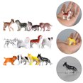 thumbnail image 4 of BRIGHTFUFU 1 juego / 12 piezas juguetes de animales de simulación Mini decoración de escritorio para perros, 4 of 8