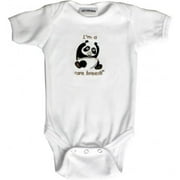 Lil Cub Hub 3WSSOP-36 White Short Sleeve One Piece  - Panda, 3-6 months