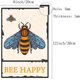 thumbnail image 2 of Letrero de metal con texto "Bee Happy", estilo retro vintage, para decoración de pared, para bares, restaurantes, cocinas, cafeterías, pubs y granjas, 8 x 12 pulgadas, 2 of 7