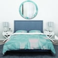 thumbnail image 2 of Designart 'Abstract Water I' Geometric Duvet Cover Set, 2 of 4