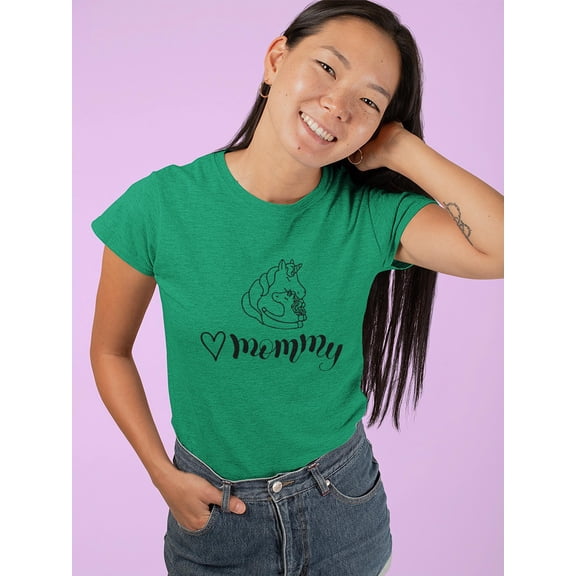 Unicorn Mommy Shaped Tee Women's -Image by Shutterstock