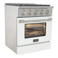 thumbnail image 3 of Kucht Professional 30" Modern Stainless Steel Natural Gas Range in White/Silver, 3 of 15