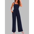 thumbnail image 4 of FreshPretty Womens Jumpsuit Summer Casual Loose One Piece Overalls Smocked Sleeveless Wide Leg Rompers With Pockets, 4 of 6