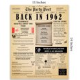 thumbnail image 5 of 62nd Birthday Party Decor Poster 62 Years Ago Back In 1962, 5 of 5