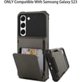 thumbnail image 5 of Wallet Case for Samsung Galaxy S23 Case with 4-Card Credit Card Holder Slot Shockproof Cover Hybrid Heavy Duty Protection Armor Phone Case Compatible with Samsung Galaxy S23-Grey Gray, 5 of 12