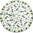 thumbnail image 1 of FMSHPON PineappleTropical Banana Leaves Xmas Christmas Tree Skirt Stand Mat for Holiday Party Decoration Indoor Outdoor 36 inches, 1 of 3