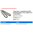 thumbnail image 2 of Timing Chain - Compatible with 2003 - 2008 Toyota Matrix 1.8L 4-Cylinder 1ZZ-FE VIN R DOHC 2004 2005 2006 2007, 2 of 2