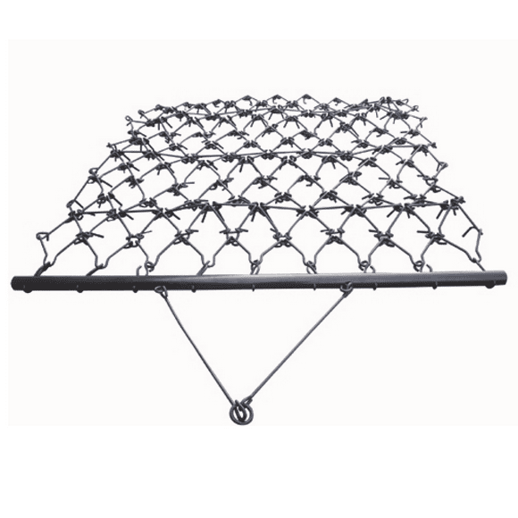 Field Tuff 4'x4' Steel Drag Rake Field Leveling Harrow with 1/2" Teeth