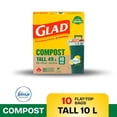 thumbnail image 1 of Glad Certified Compostable Bags - Tall 49 Litres -, 1 of 5