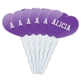 thumbnail image 1 of Alicia Heart Love Cupcake Picks Toppers - Set of 6, 1 of 1