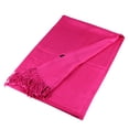 thumbnail image 5 of TZ Promise Women Hot Pink Pashmina Shawl and Wrap Soft Solid Color Scarf with Fringes, 5 of 5
