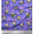thumbnail image 1 of Soimoi Viscose Chiffon Fabric Tropical Leaves,Floral & Flamingo Bird Fabric Prints by Yard 42 Inch Wide, 1 of 1