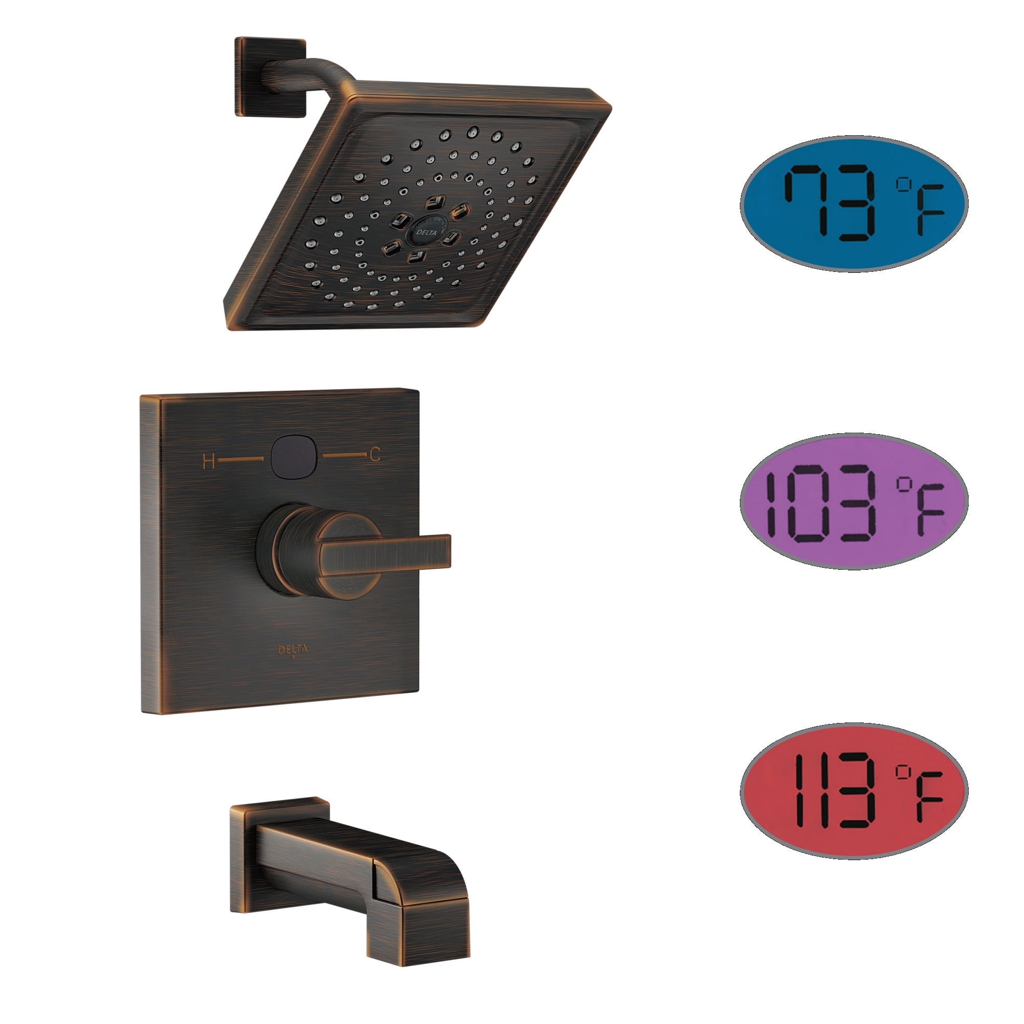 Delta Other: Angular Modern Temp2O® 14 Series Tub & Shower ...