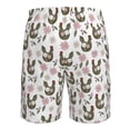 thumbnail image 6 of Kdxio Flowe Rooster Pattern Mens Casual Shorts - Drawstring Summer Beach Sports Shorts for Men, 6 of 9
