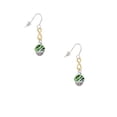 thumbnail image 2 of Delight Jewelry Silvertone Wide Lime Green Zebra Print Band Spinner Gold Tone Infinity French Earrings, 2 of 4