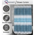 thumbnail image 3 of (3 pack) Ruvanti Shower Curtains 72x72 inch Polyester Cotton Blend, Bathroom Shower Curtain Leeyin Navy Design. Fabric Shower Curtain Washable, Quick Dry, Water Resistant for Home, Farmhouse Shower Curtain, 3 of 8