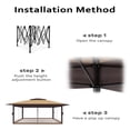 thumbnail image 2 of Ataucjin 13x13  Gazebo, Outdoor Canopy Tent with Mosquito Net, Height Adjustable Canopy Gazebo, Large Shade Tent for Camping, Lawn, Backyard, Garden, Patio, 2 of 8