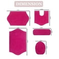 thumbnail image 4 of Home Weavers Waterford Collection 100% Cotton Non-Slip Bathroom Rug Set Machine Washable Bathroom Rug, Bath Rug, U Shaped Contour, Lid Cover, Toilet Tank Cover, Hot Pink Color 5 Piece Bath Rug set, 4 of 8