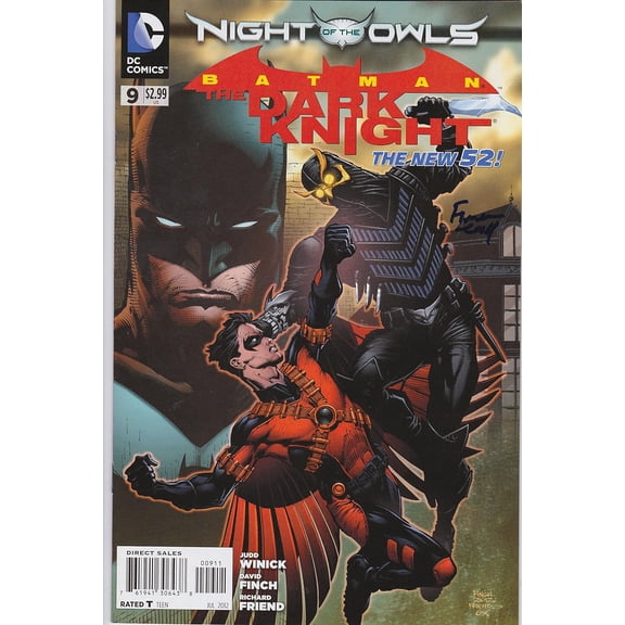 Batman Dark Knight #9 Signed by David Finch VF/NM