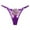 Purple, variant on Women's Boy Shorts Underwear Size 8 Pack of Thongs Women Ladies Embroidered Thong Low Waist Cutout Panties
