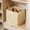 Beige,Square, variant on Clothes Hanger Organizer Holder for Space Saving, Hanger Triangle Storage Bag with Handles, Portable Wardrobe Drying Rack, Waterproof Portable Stacker Container, for Closet, Laundry Rooms