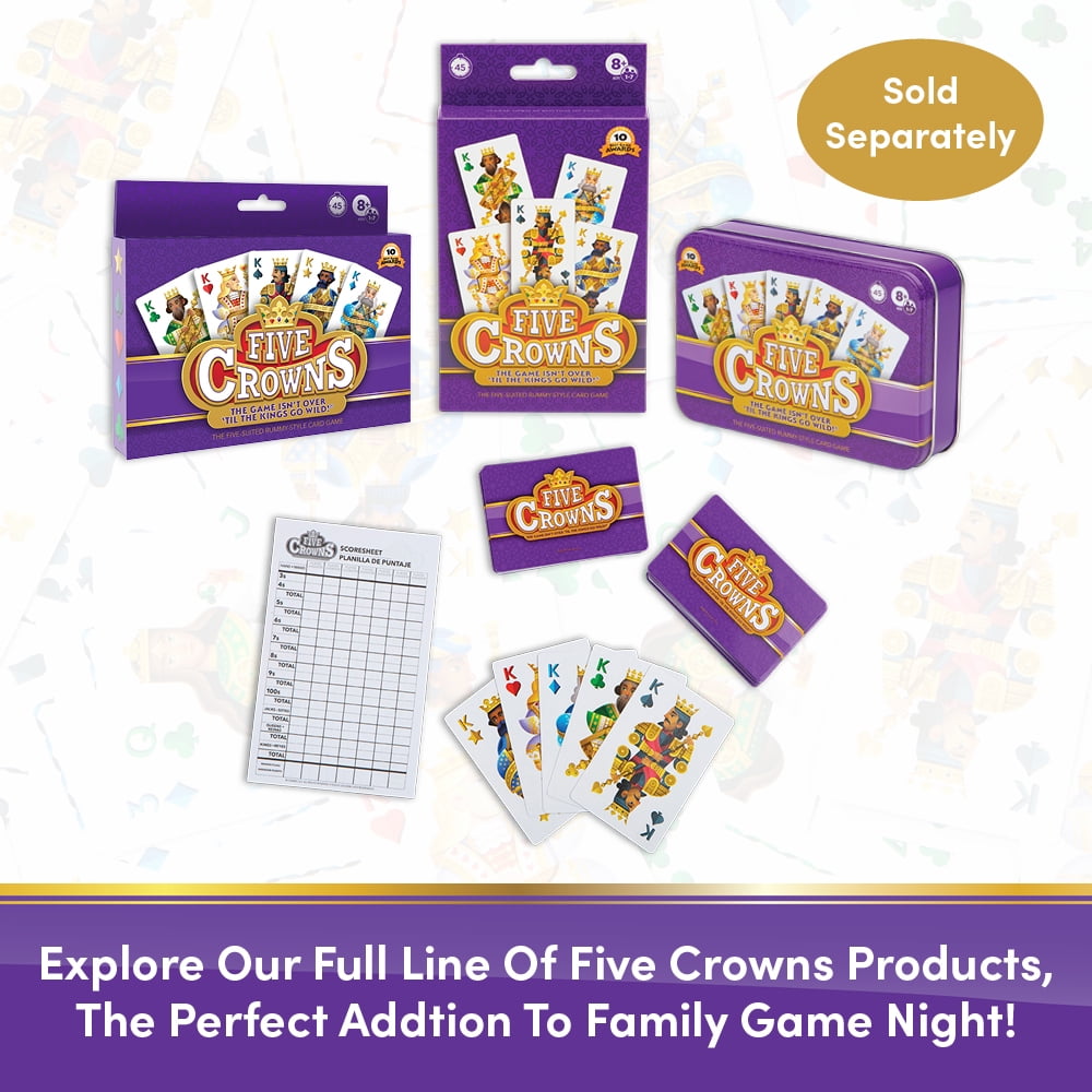 Five Crowns – Family Card Game, 1-7 Players, by Play Monster, Classic Card Games for Kids Ages 8+
