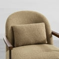 thumbnail image 6 of CHITA Modern Upholstered Faux Sherpa Chair with Wood Arms&Metal Legs, 6 of 7