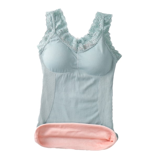 Minnieouse Chinlon, chaleco para mujer, mantenimiento del calor, correa de hombro Flexible, lavable, reutilizable, encaje de repuesto, ropa Ropa interior Verde Tamaño libre