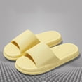 thumbnail image 4 of Cloud Slides for Women and Men Platform House Slippers Nonslip Quick Drying Soft Lightweight Shower Shoes Slip on Open Toe Sandals Yellow Size 6.5, 4 of 6