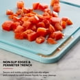 thumbnail image 3 of KitchenAid Classic Plastic Cutting Board with Trench, Non-Slip Edges, Dishwasher Safe, 11x14, Mineral Water, 3 of 8