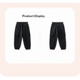 thumbnail image 3 of Bellafa Little Boys Cargo Pants Elastic Waist Casual Cotton Long Jogging Trousers Toddler Kids Jogger Bottoms with Side Pocket 2-7 Years, 3 of 7