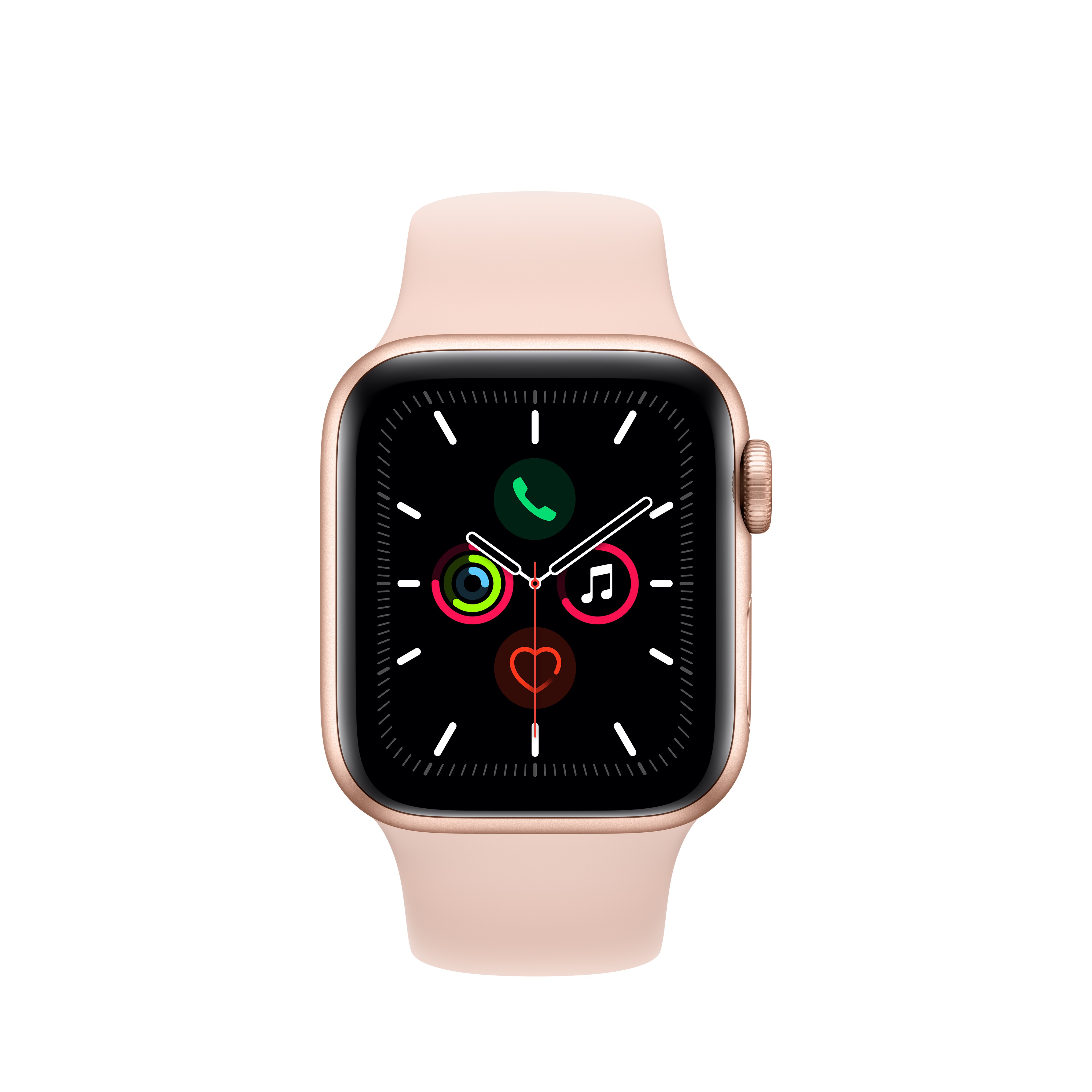 Apple Watch Series 5 GPS + Cellular, 40mm Gold Aluminum Case with Pink Sand Sport Band - S/M & M/L - image 2 of 6