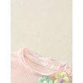 thumbnail image 4 of Bagilaanoe Newborn Baby Girl Knit Rompers Flowers Sleeveless Bodysuits Infant Casual One Piece Short Jumpsuit, 4 of 9