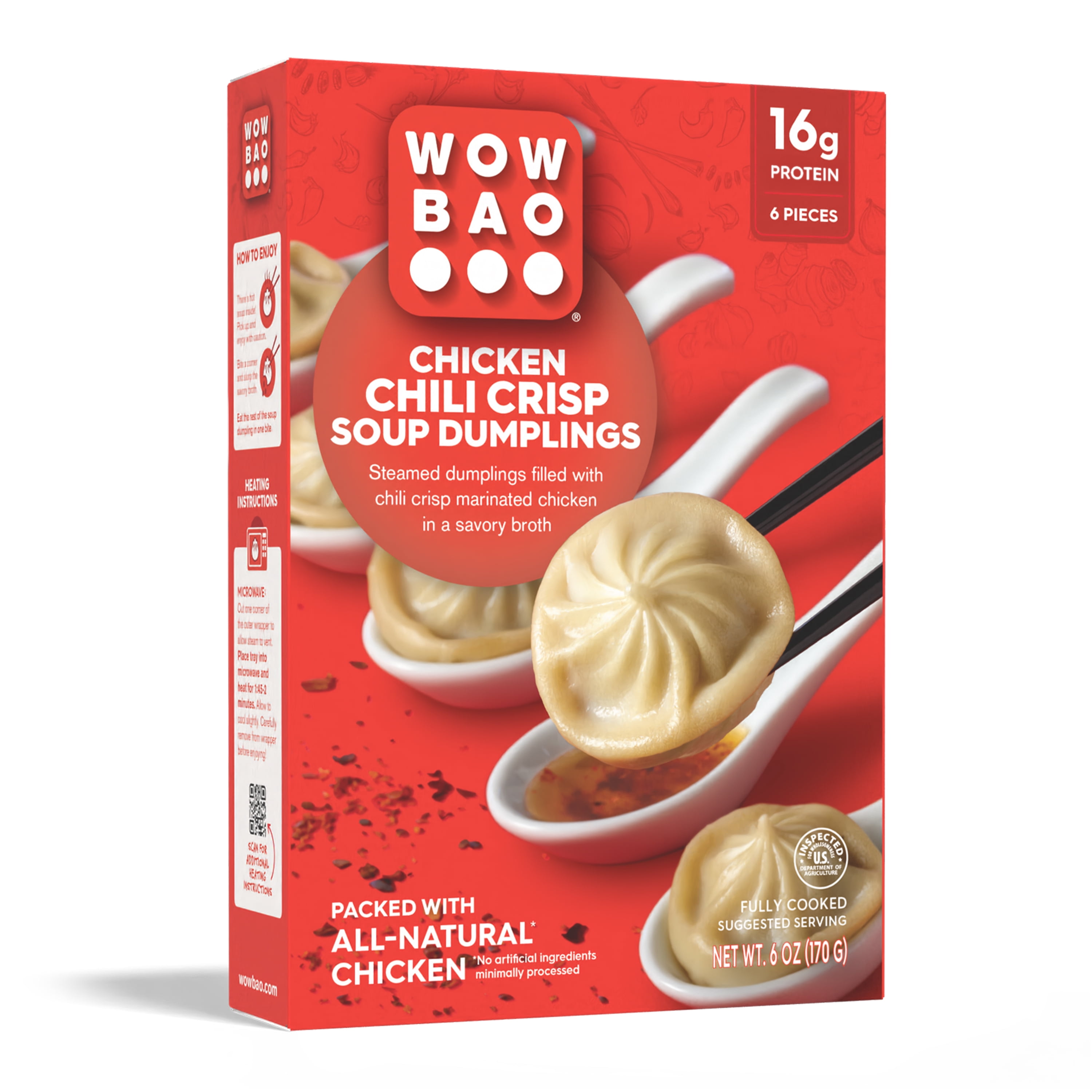 Wow Bao Chili Crisp Chicken Soup Dumplings, 6 Pieces, Frozen