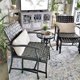 thumbnail image 2 of MF Studio 5 Pieces Patio Furniture Conversation Set with 2 Pieces Strapping Chairs, 2 Pieces Strapping Ottoman and 1 Piece My Lux Decor Round, 2 of 6