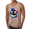thumbnail image 2 of Gifts Dianli Summer Beach Mens Muscle Tank Top Summer Fashion Casual Sleeveless Printed Round Neck Vest Top Lightweight Breathable Cotton-Like Tank for Travel Pool Party Vacation Travel, 2 of 5