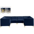 thumbnail image 1 of Meridian Furniture Alina Navy Velvet Modular Sectional, 1 of 19