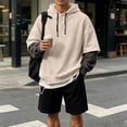 thumbnail image 5 of Chiccall Mens Hoodie Drawstring Long Sleeve Hooded Sweatshirts Casual Athletic Fashion Layered Sweatshirts for Men, 5 of 6