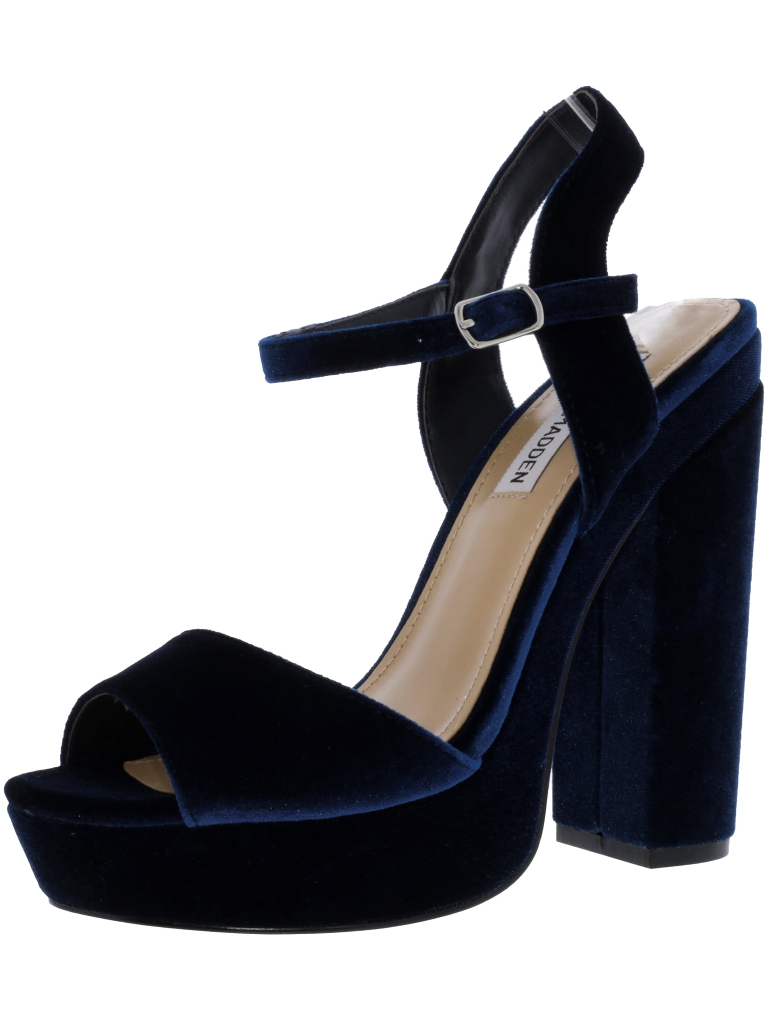 steve madden blue velvet heels