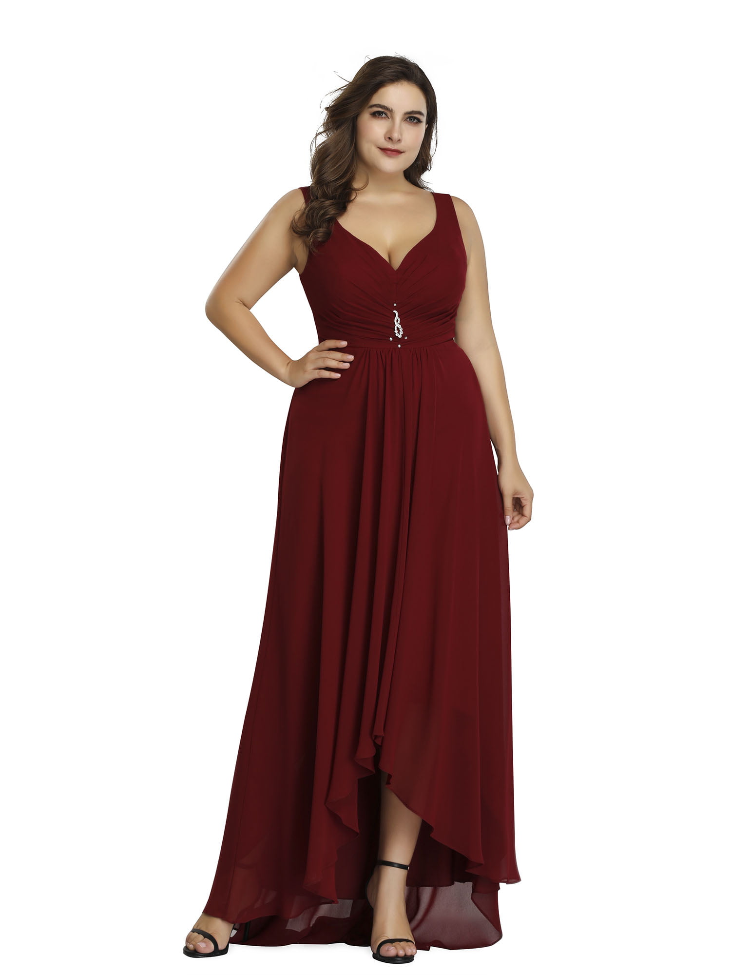 US Ever-Pretty Plus Size V-neck Long Evening Party Dresses Bridesmaid Prom Gowns