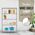 thumbnail image 3 of Wire Shelf Liner Wire Rack Shelf Mat - Thick Wire Shelf Cover - Waterproof Plastic Shelf Liners, Metal Shelf Liner - Easy Use Wire Shelving Cover for Closet (Clear, 24" X 48" (Set of 4)), 3 of 5