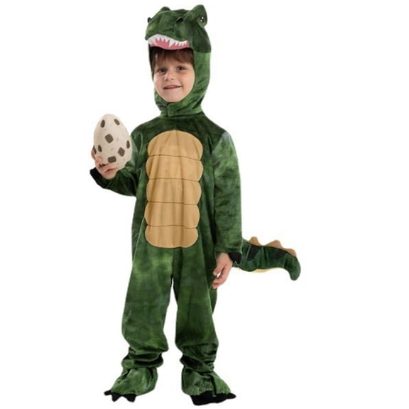 KAUOD Halloween Realistic Outfit Dinosaur Jumpsuit Kids Baggy Halloween Birthday Party Oversized Jumpsuits Fall Winter Outfits