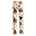 thumbnail image 5 of Soft Pajamas for Women Halloween Spooky Pumpkin Print Loose Drawstring Pj Bottoms, 5 of 5