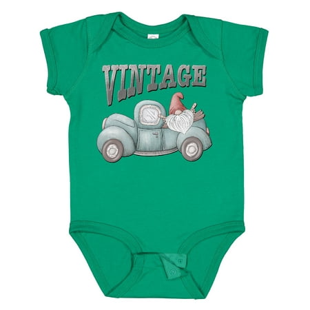 

Inktastic Vintage Pickup Truck with Gnome Gift Baby Boy or Baby Girl Bodysuit