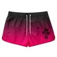 thumbnail image 2 of Shorts de Plage d'Été pour Hommes pour Voyage Décontracté, Polyester, Taille Imprimée Dégradée, Coupe Ample, 2 of 3