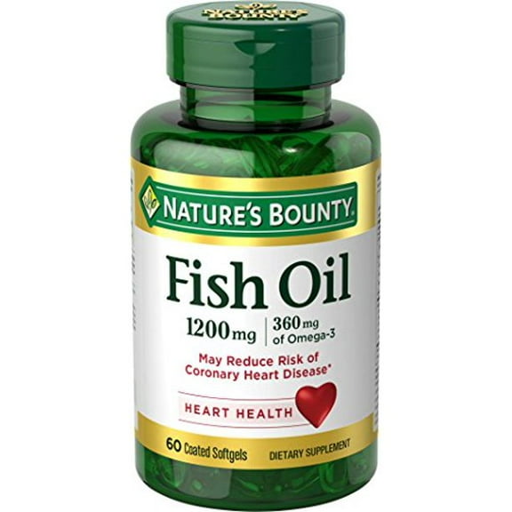 5 Pack - Nature's Bounty Fish Oil 1200 mg Omega-3 and Omega-6, 60 Each