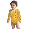 thumbnail image 2 of Xecao Honeycombs Print Baby unisex-baby Cotton Long-sleeve Bodysuits-3 Months, 2 of 6